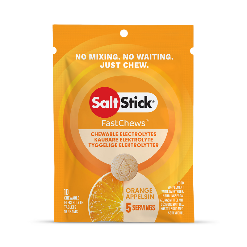 SaltStick electrolyte chewable tablets Tart Orange 10 tablets, UK version