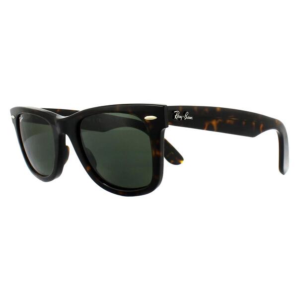 Ray-Ban Wayfarer 2140 tortoise green sunglasses 50mm, imported from the UK