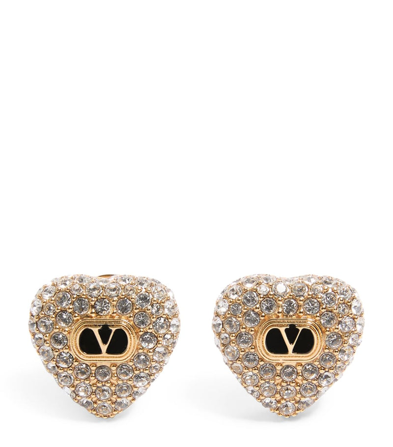 Valentino Garavani heart earrings with Swarovski crystals, UK version