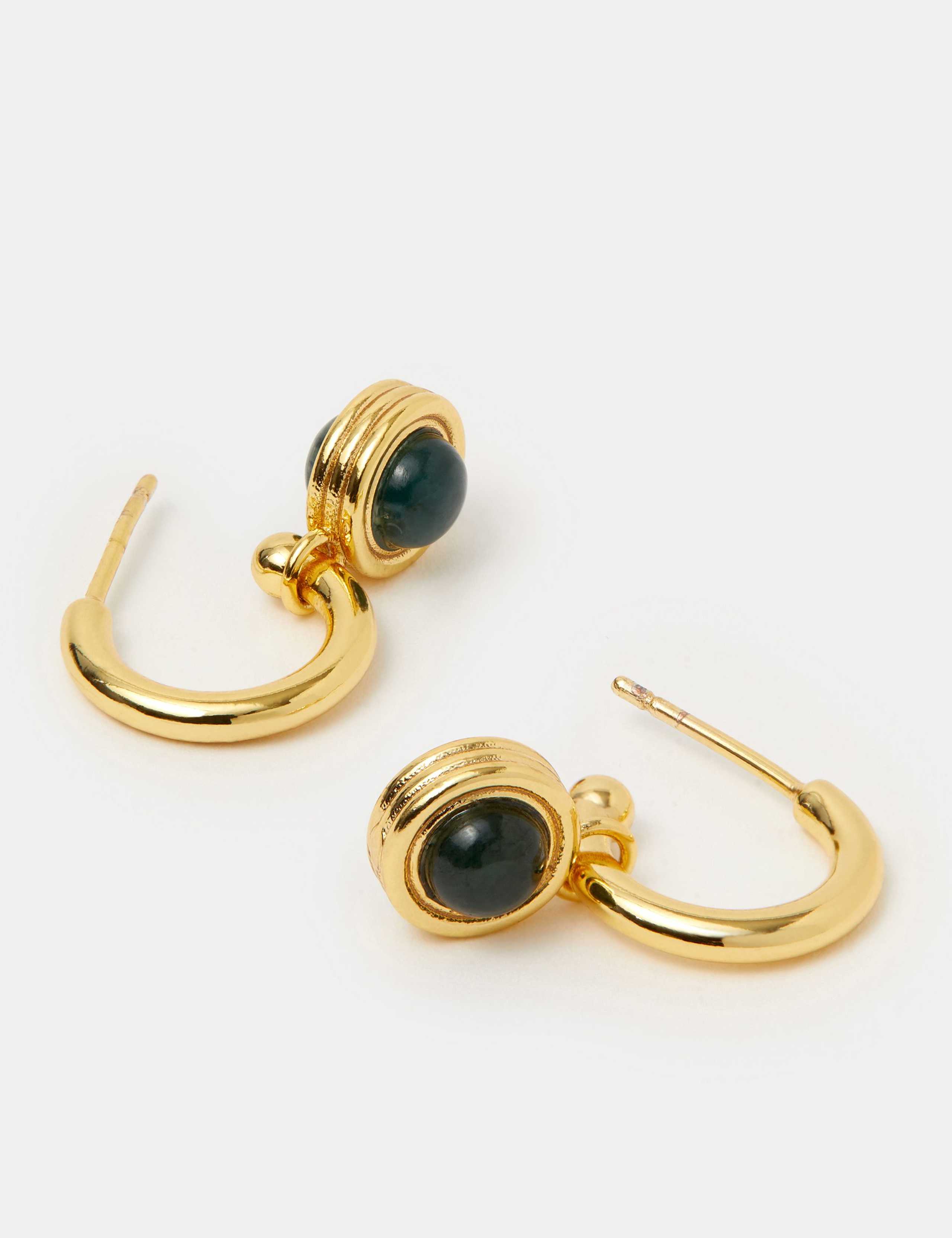 Accessorize gold plated bead hoop earrings 2cm - British product
