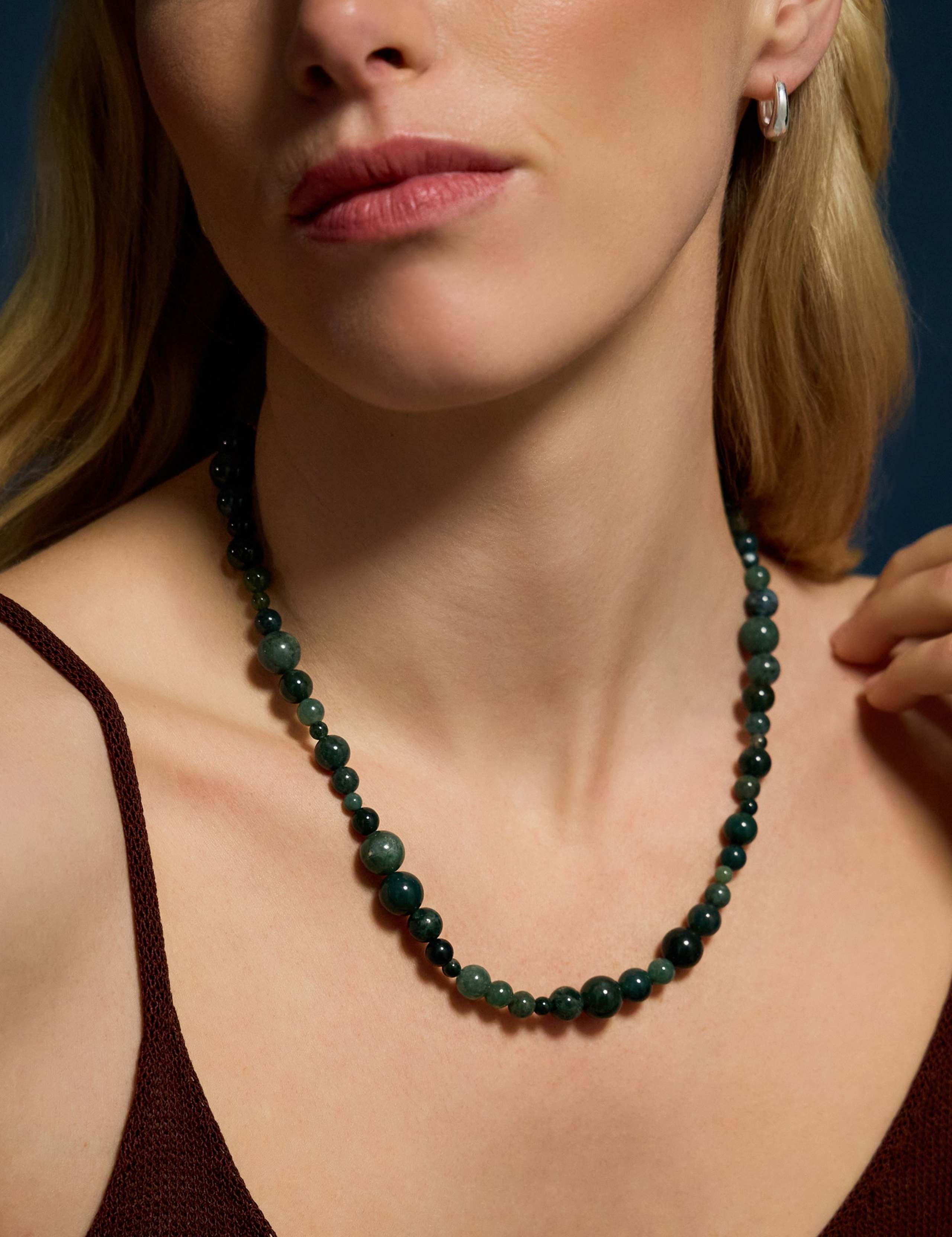 Accessorize 14ct gold plated beaded necklace 53 cm (British brand)