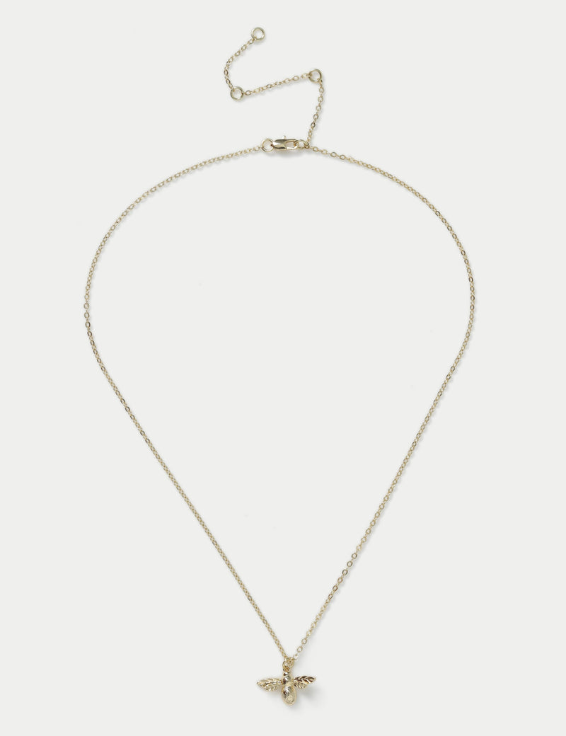 M&S 14ct gold plated bee necklace UK jewellery, imported from the UK