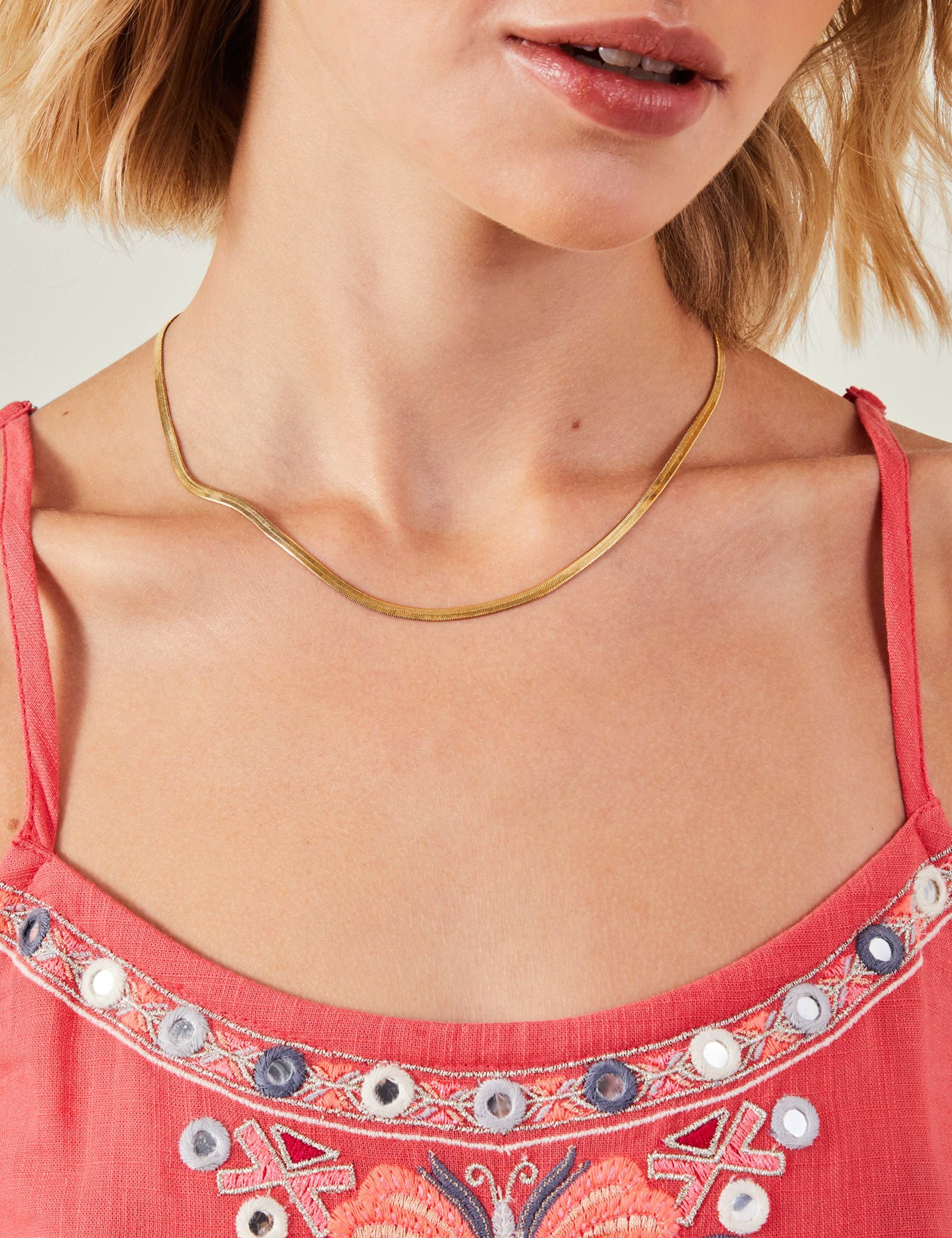 Accessorize gold plated chain necklace 40 cm - British product
