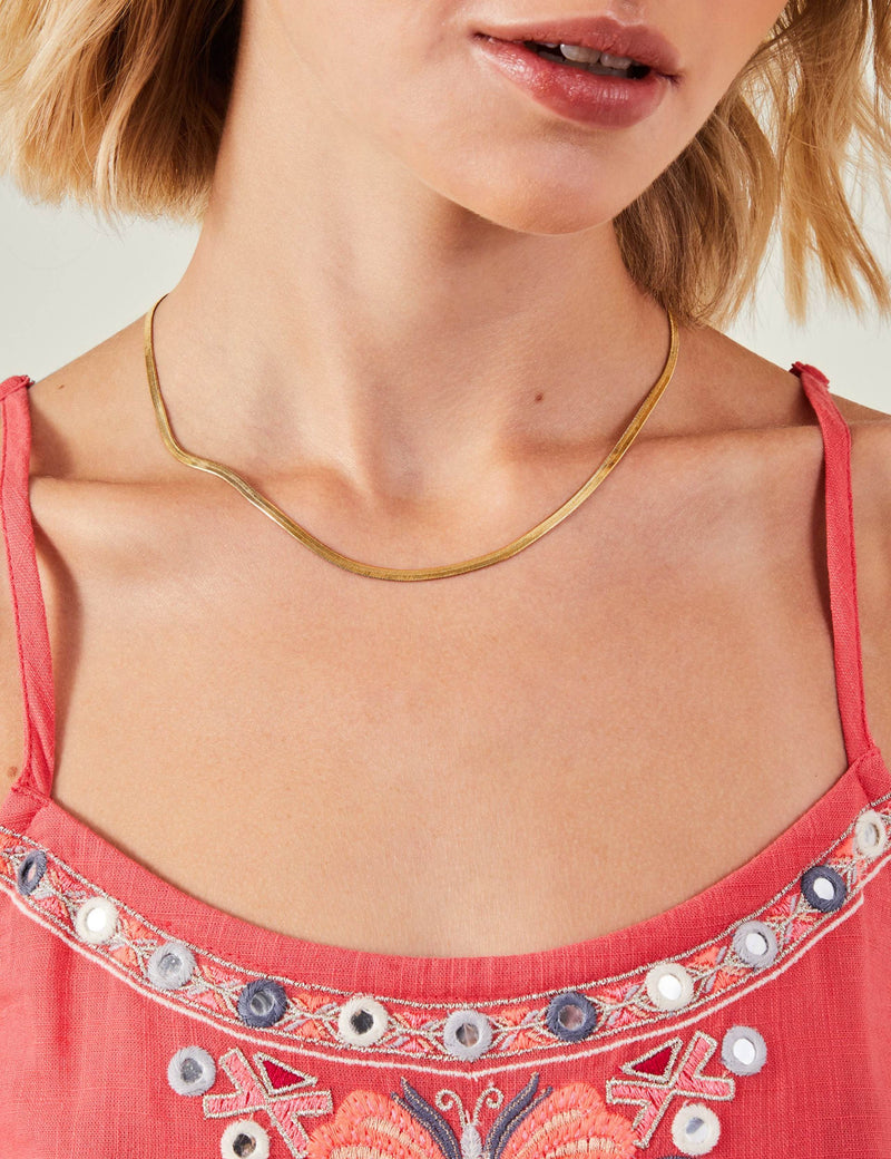 Accessorize gold plated chain necklace 40 cm - British product