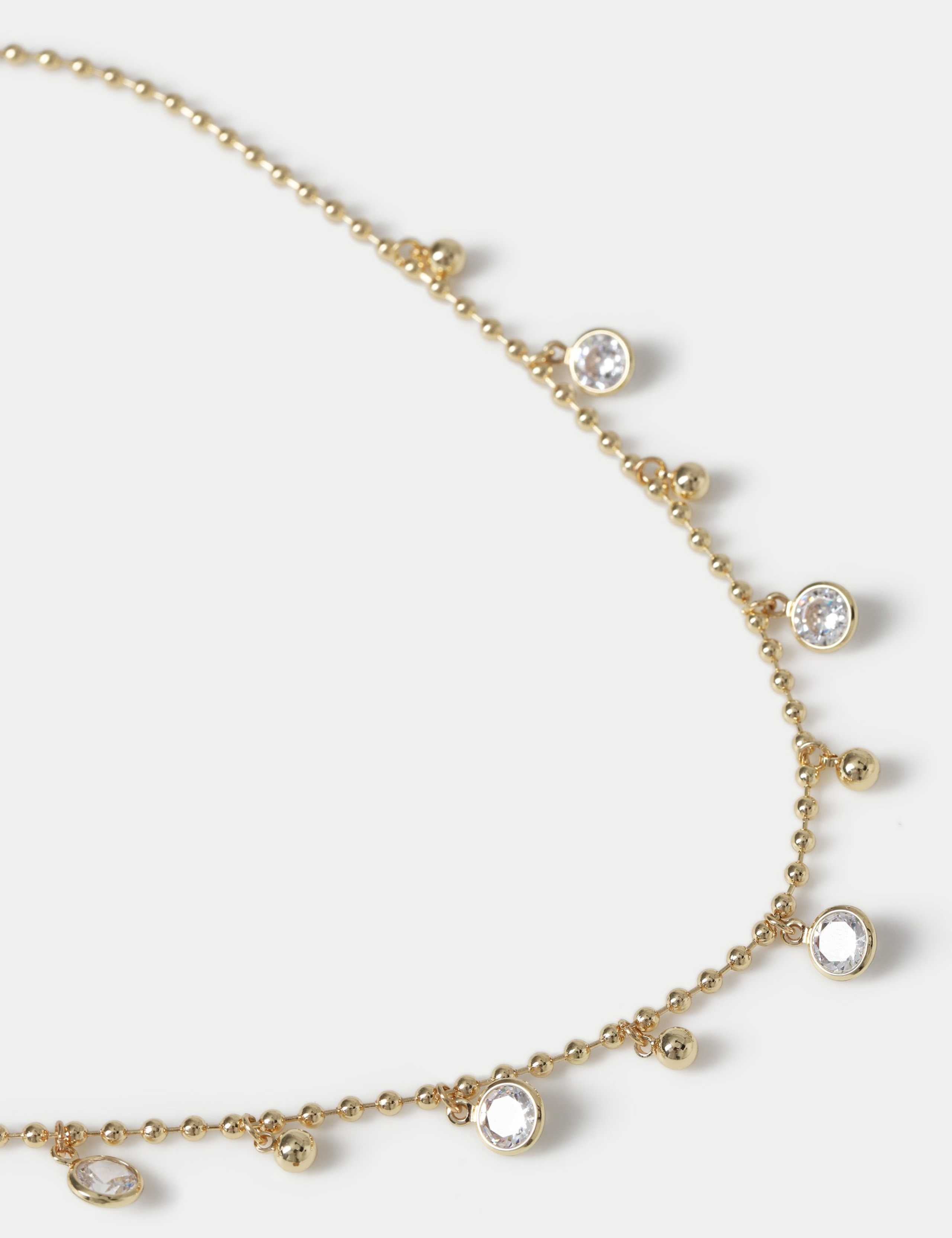 M&S 14ct gold plated droplet necklace 420mm (British brand)