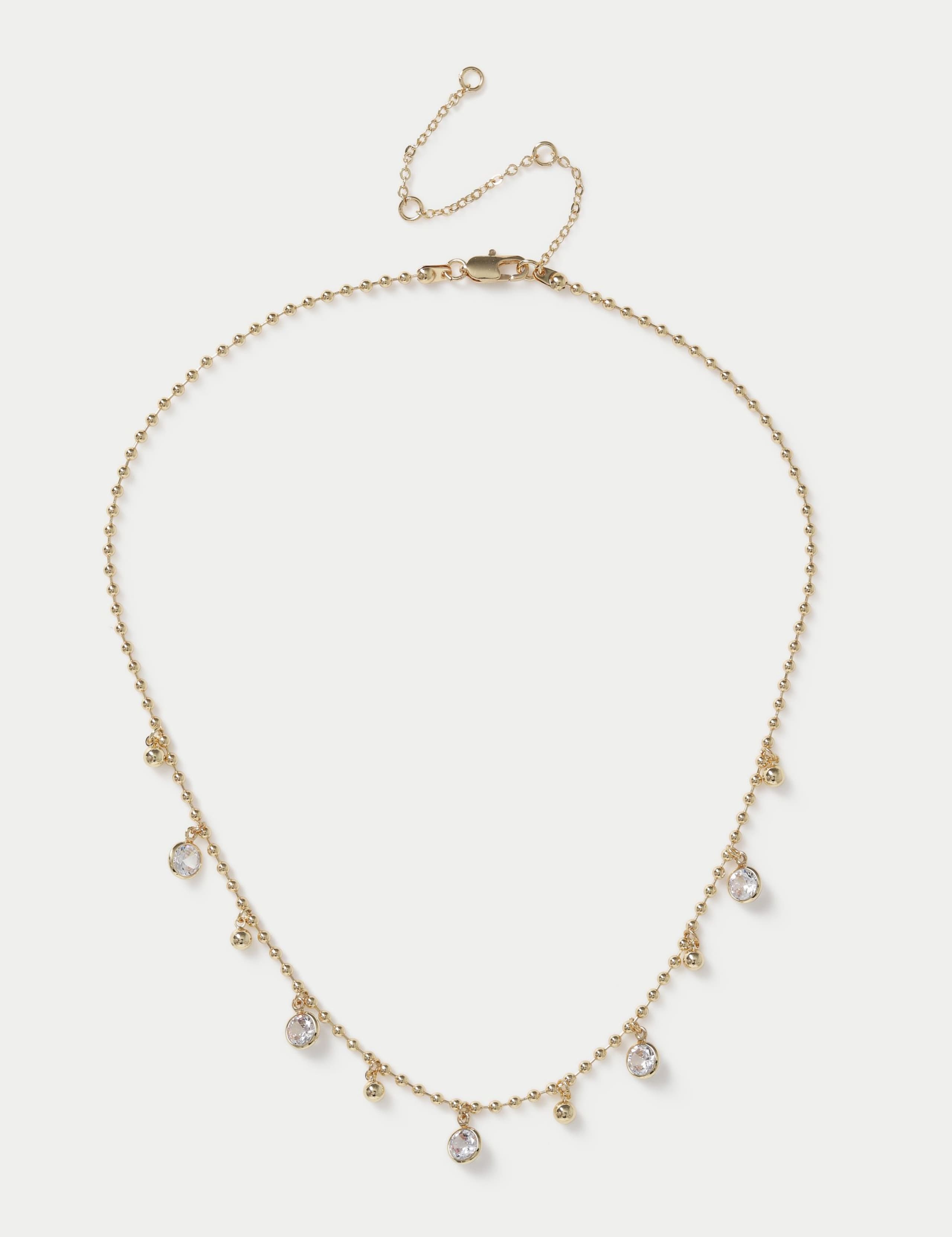M&S 14ct gold plated droplet necklace 420mm (British brand)