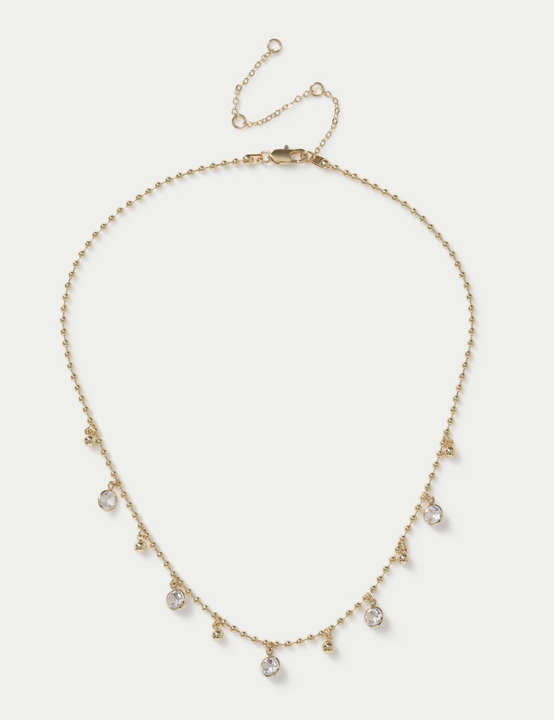 M&S 14ct gold plated droplet necklace 420mm (British brand)