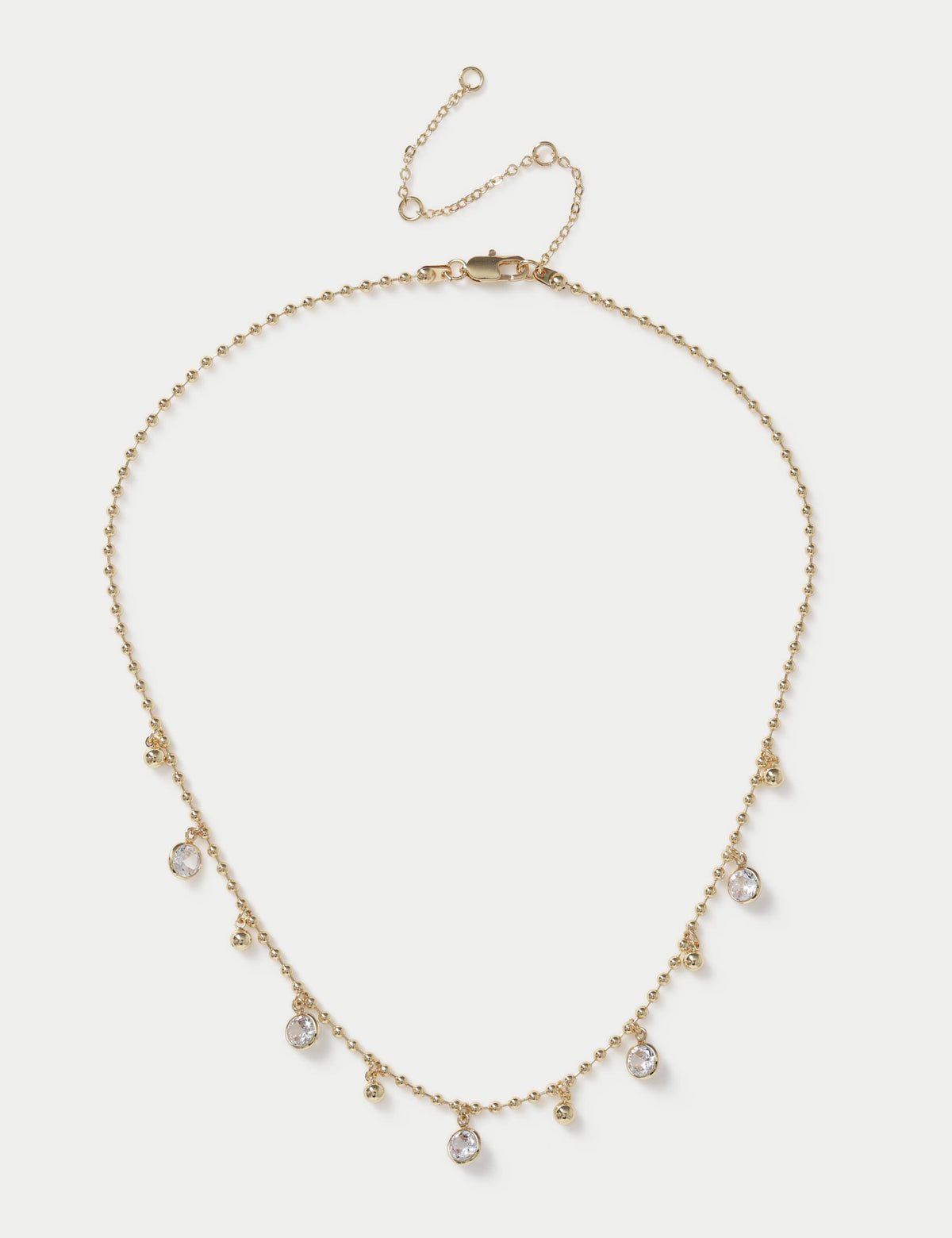 M&S 14ct gold plated droplet necklace 420mm (British brand)