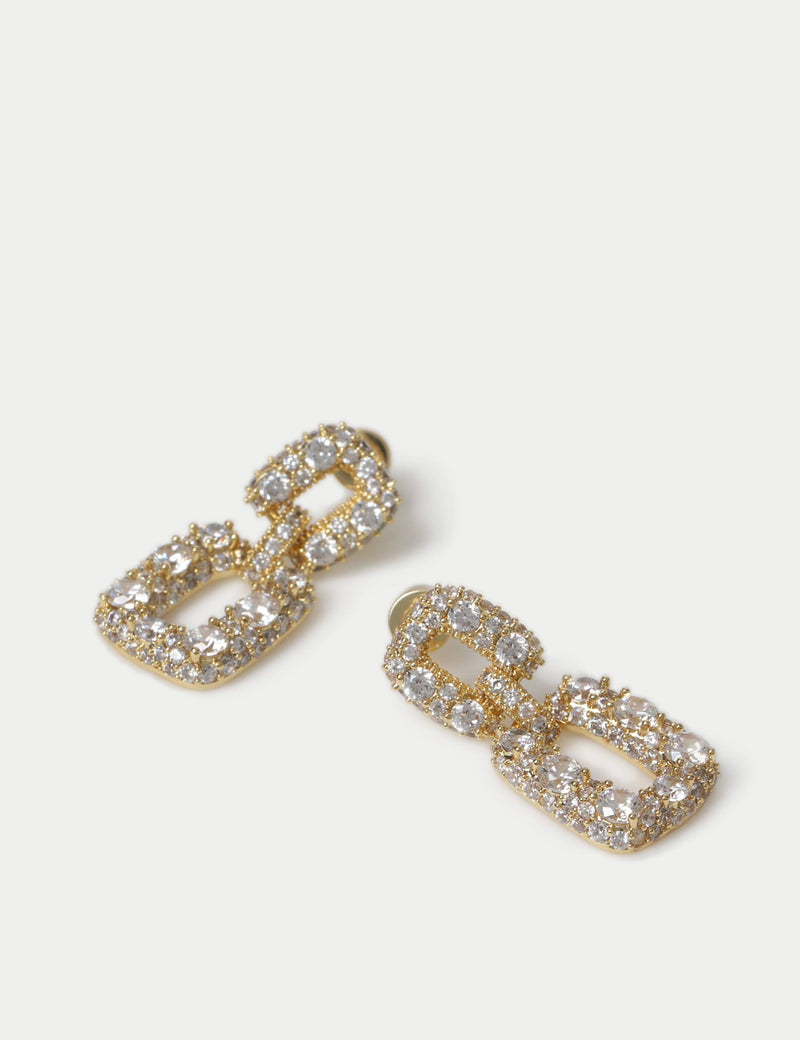 Autograph 14ct gold plated door knocker earrings, imported from the UK