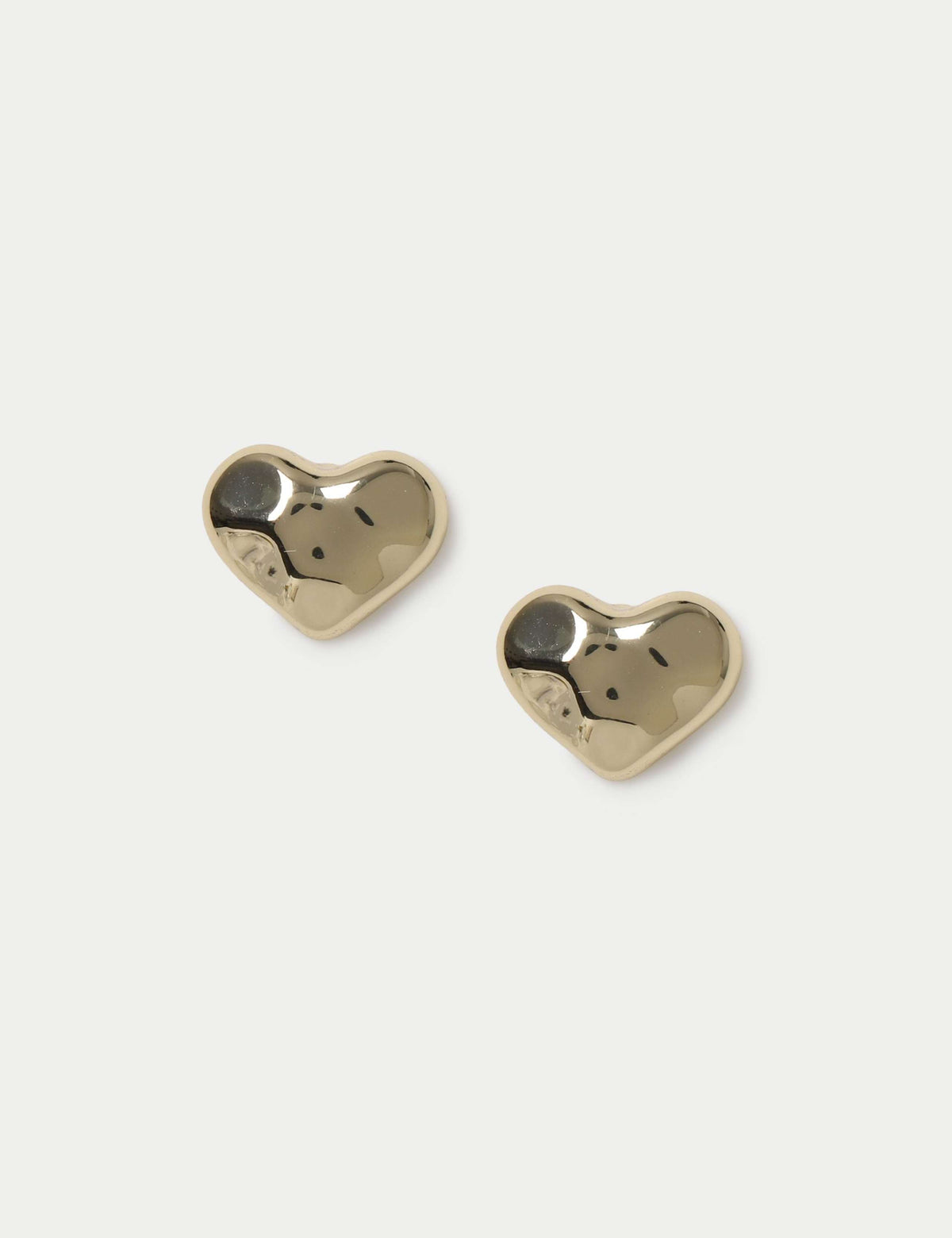 M&S gold plated heart stud earrings - British product
