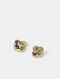 M&S gold plated heart stud earrings - British product