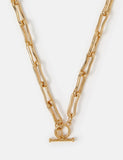 Accessorize gold plated molten look chain necklace, UK version
