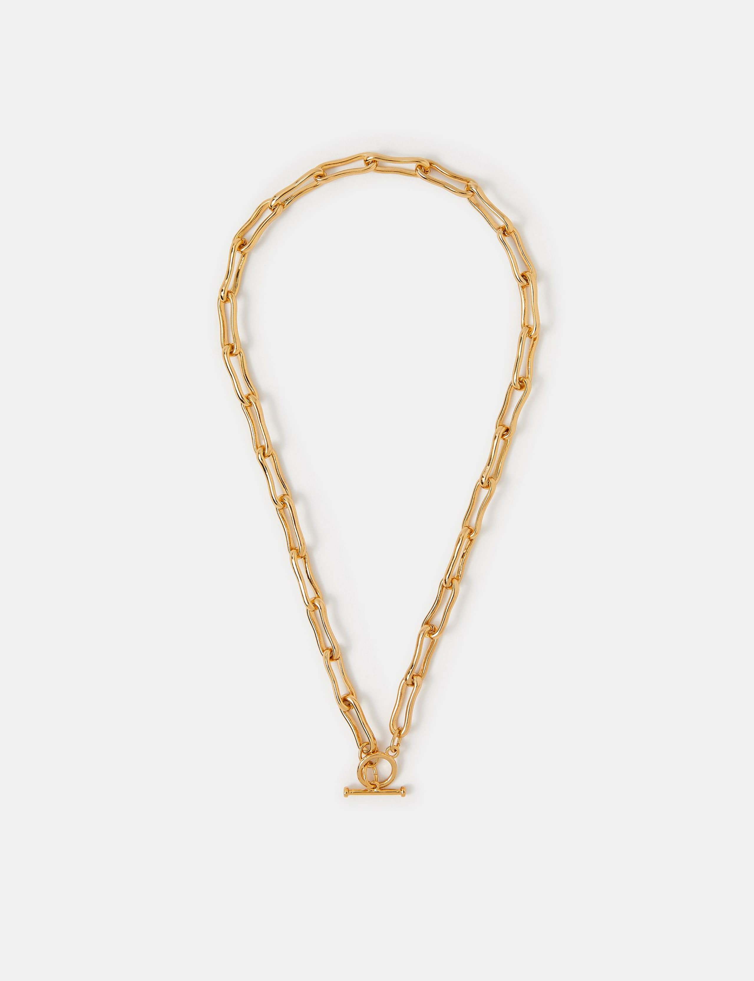 Accessorize gold plated molten look chain necklace, UK version