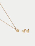 M&S gold plated jewellery set with cubic zirconia (British brand)