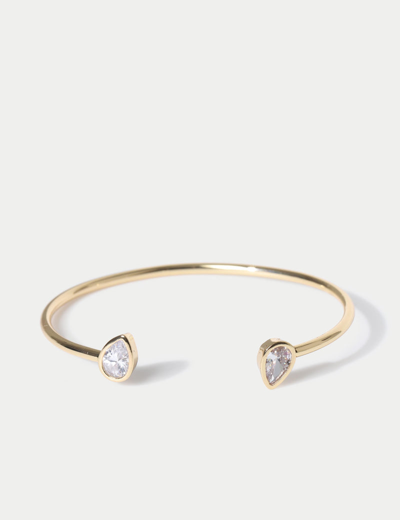14ct gold plated pear end bracelet - British product