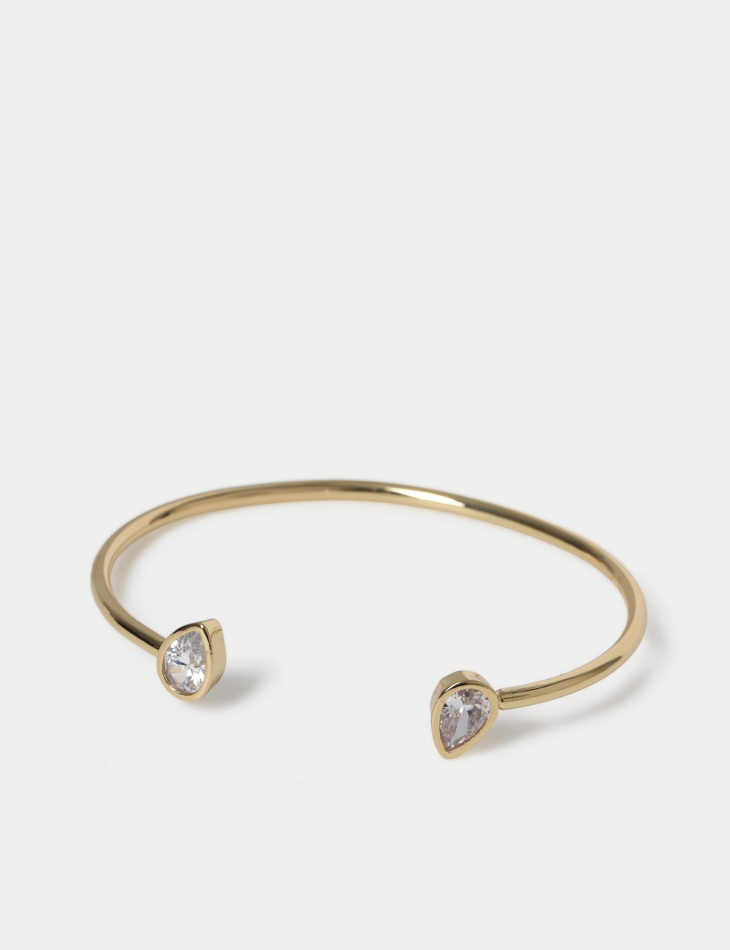 14ct gold plated pear end bracelet - British product