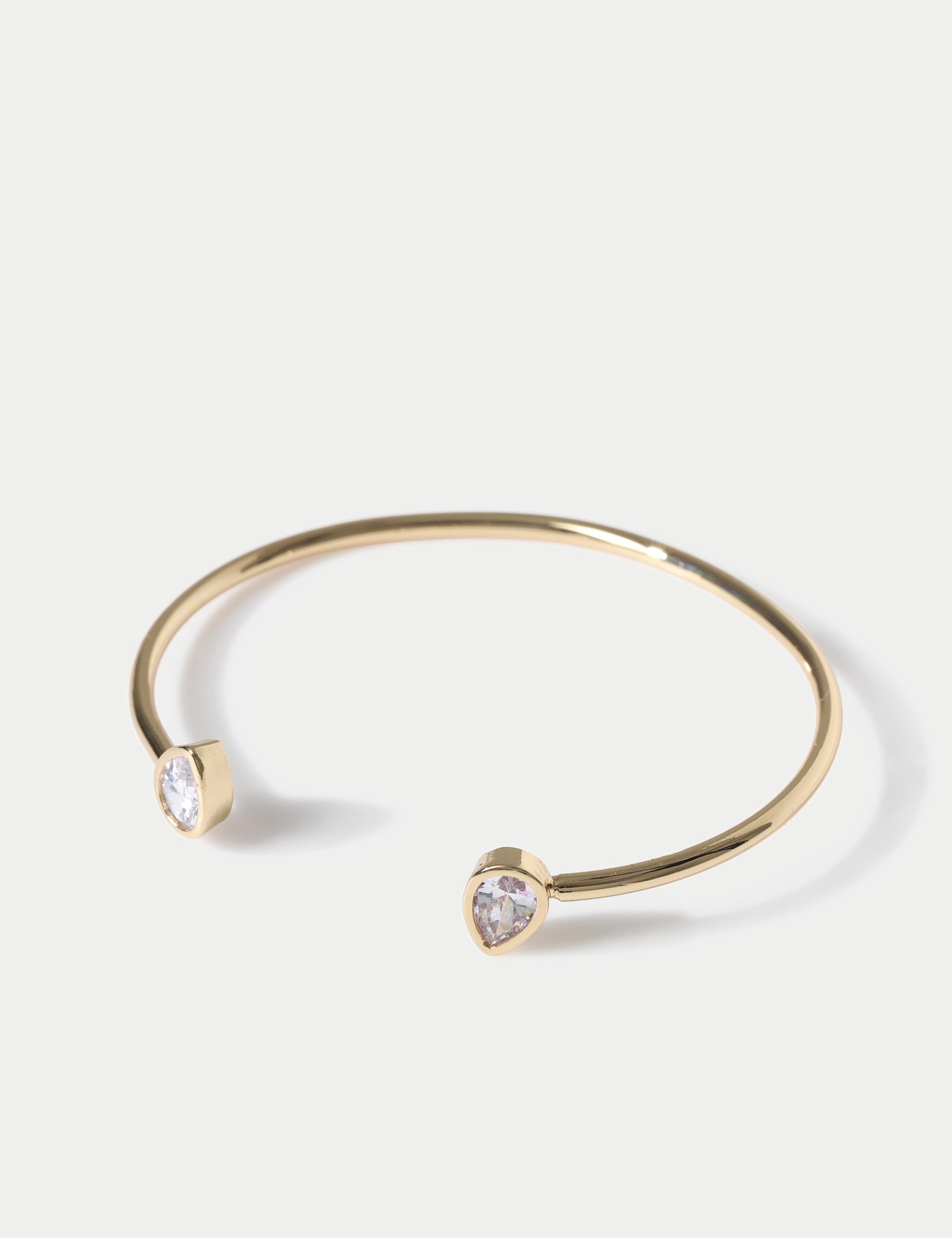 14ct gold plated pear end bracelet - British product