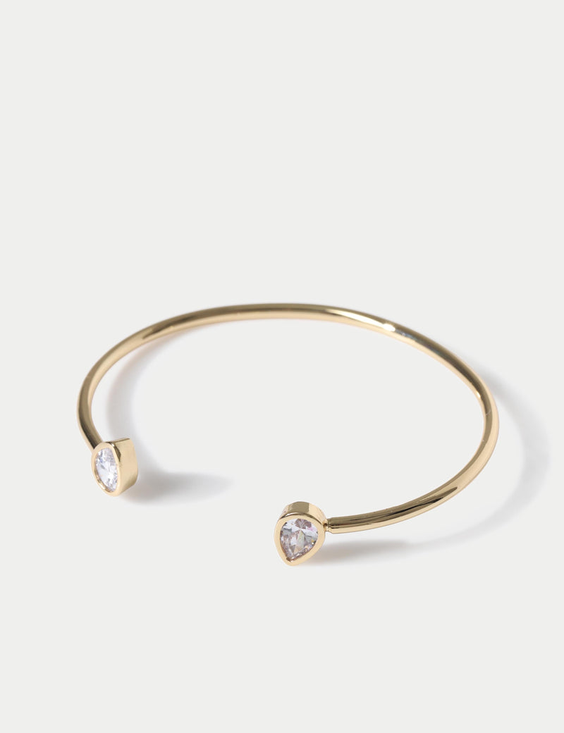 14ct gold plated pear end bracelet - British product