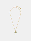 Accessorize 14ct gold plated green pebble pendant necklace, UK version