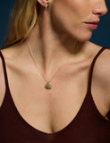 Accessorize 14ct gold plated green pebble pendant necklace, UK version
