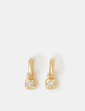 Accessorize gold charm hoop earrings 3cm, UK version