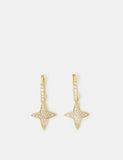 Accessorize 14ct gold plated star hoop earrings 3cm, UK version