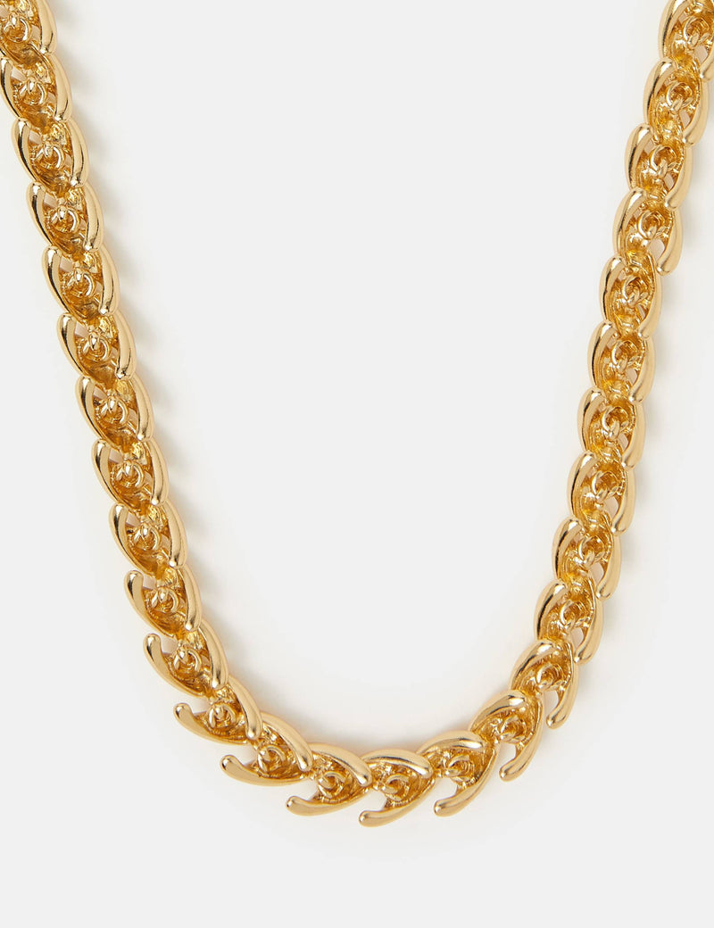 Accessorize 14ct gold plated twist necklace 43cm, UK version