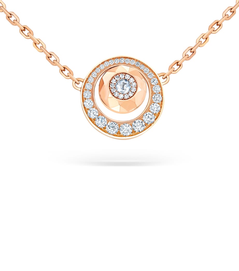 David Morris rose gold diamond rose cut necklace, UK version