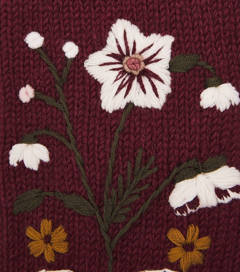 Shirley Bredal hellebore wool Christmas stocking, UK version