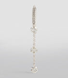 Persée white gold diamond drop huggie single earring, imported from the UK