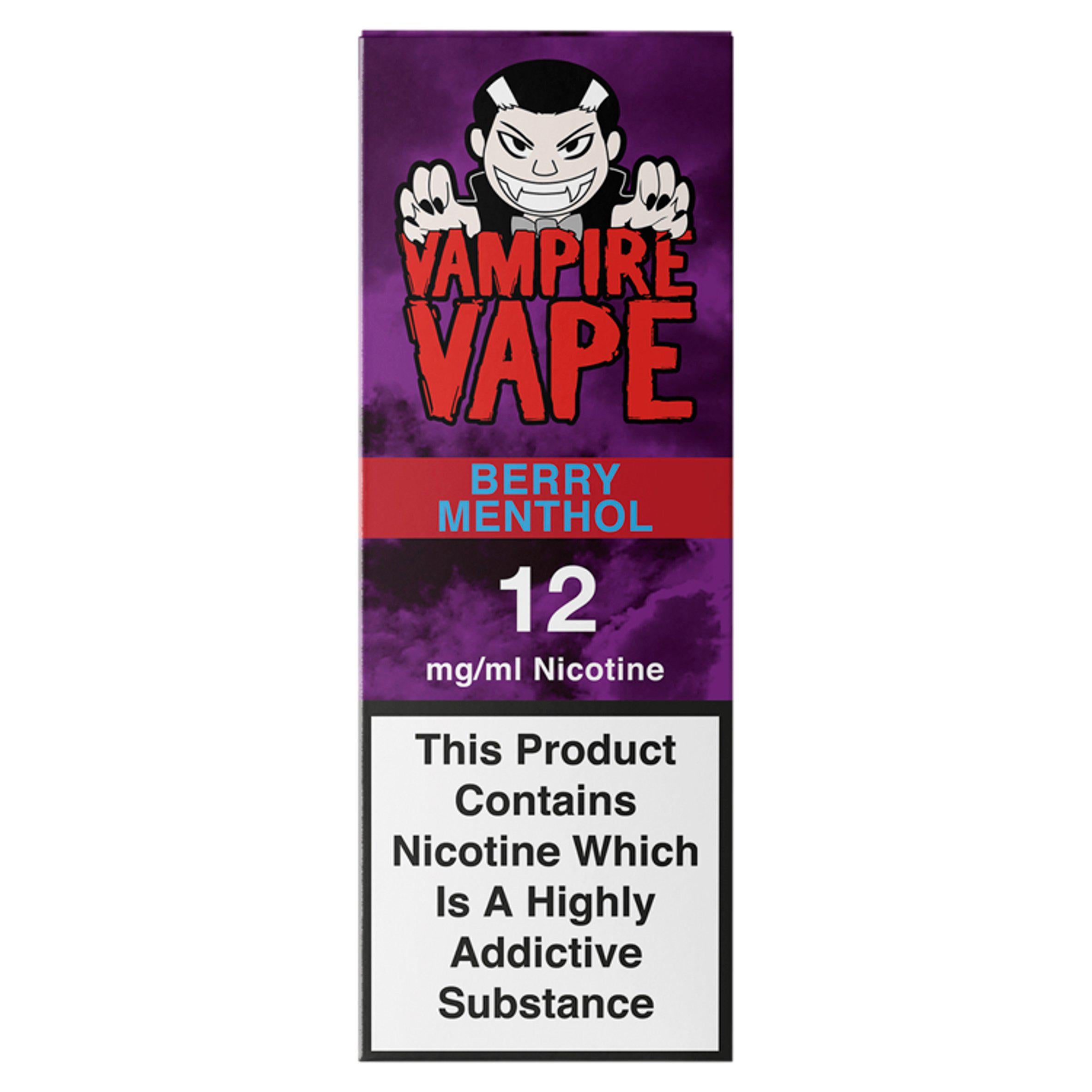 Vampire Vape Berry Menthol Nicotine 10ml 12mg Electronic cigarettes Sainsburys   