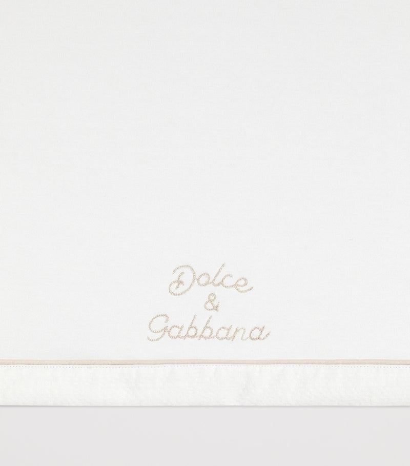 Dolce&Gabbana Kids embroidered cotton-linen blanket, UK version