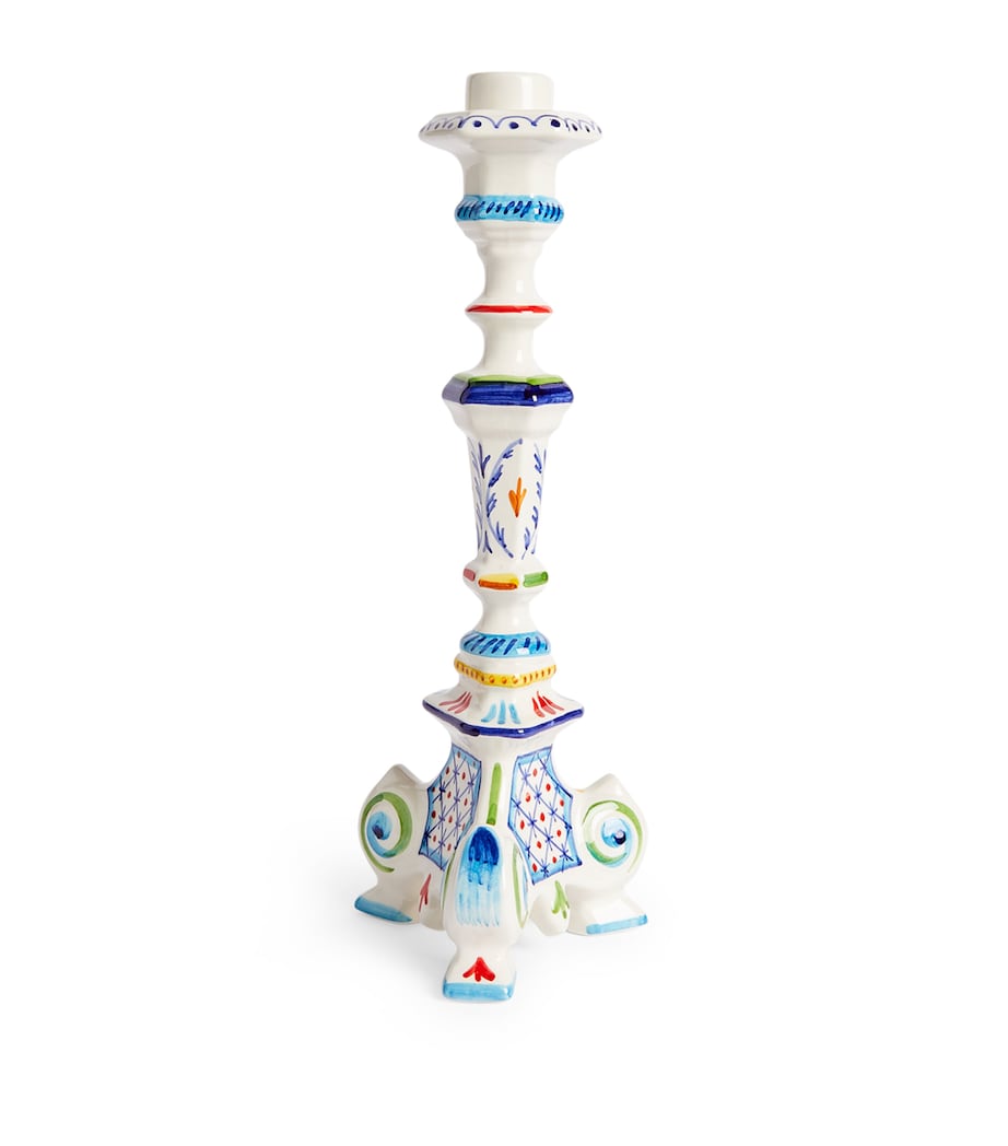 Vibrant Turkish-Inspired Candlestick Holder 39cm Height