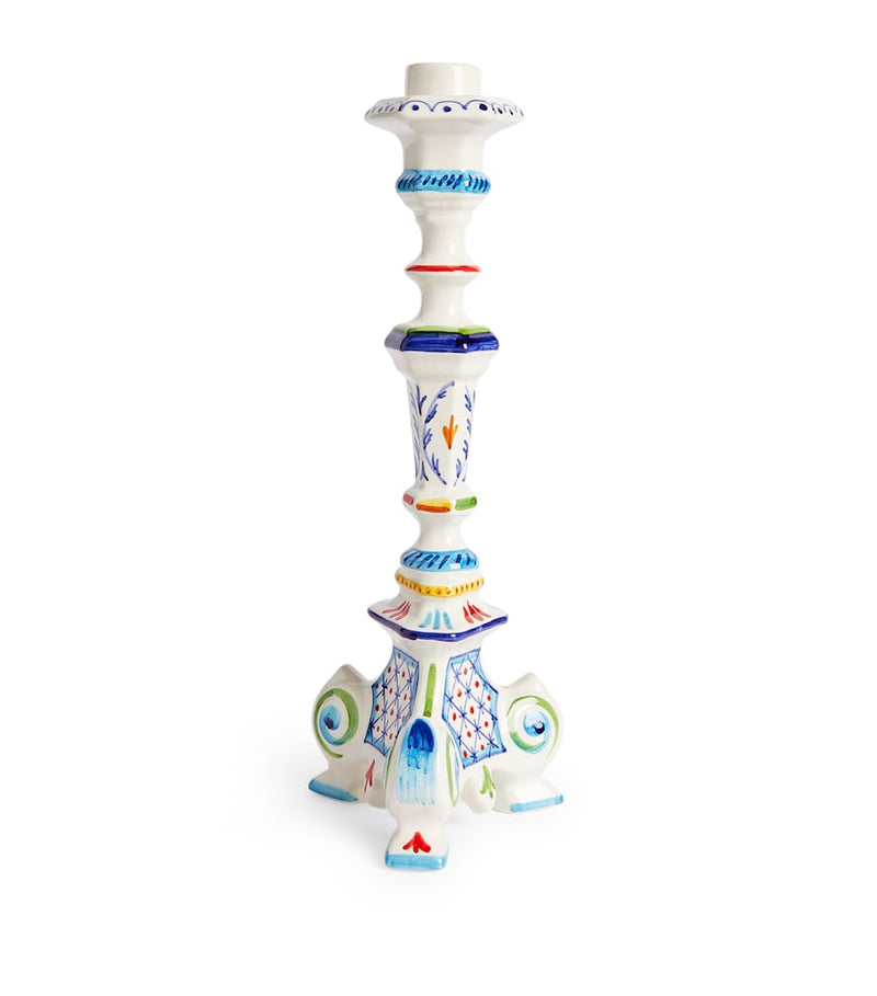 Vibrant Turkish-Inspired Candlestick Holder 39cm Height