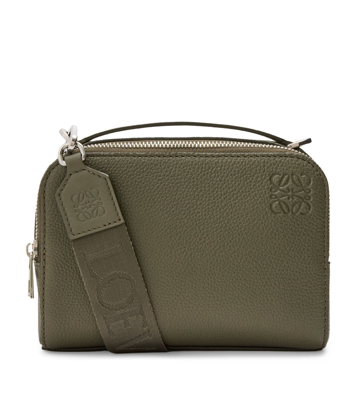 Loewe leather camera bag with two compartments and strap - British product