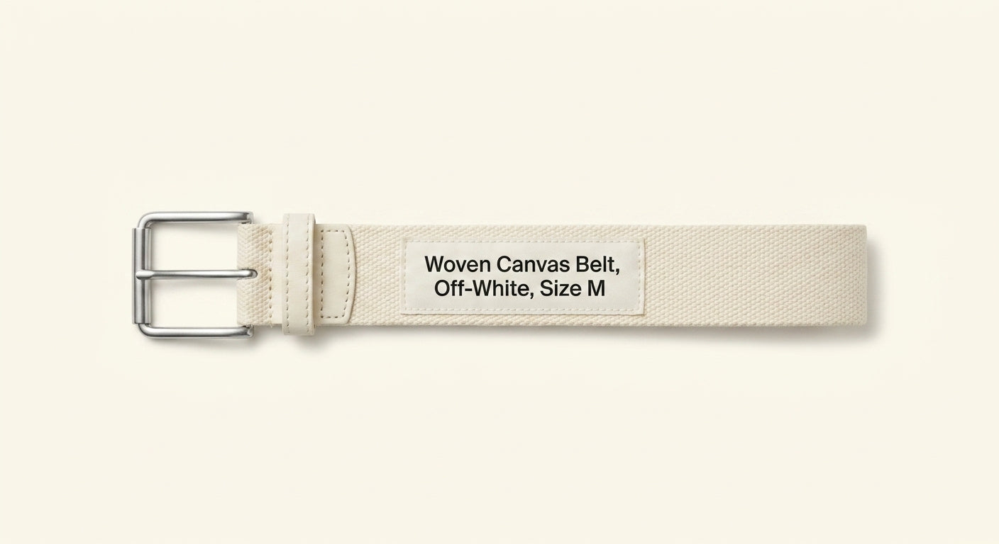 Balenciaga leather logo belt with silver-toned hardware, UK version