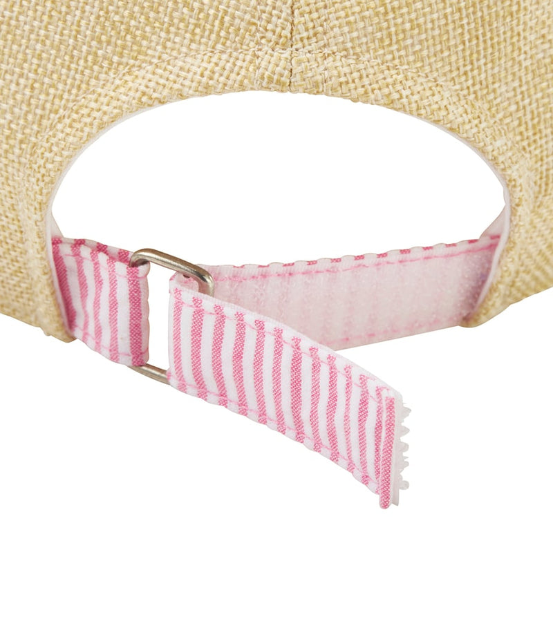 Miki House cotton cap with adjustable strap and appliqués, imported from the UK