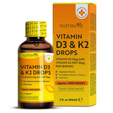 Nutravita Vitamin D3 & K2 Drops - 2000 Vegetarian Drops GOODS Superdrug   