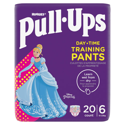 Huggies Pull Ups Trainers Girls Day Nappy Pants Time Age 2-4 Years Nappies Size 6, 15-23kg x20