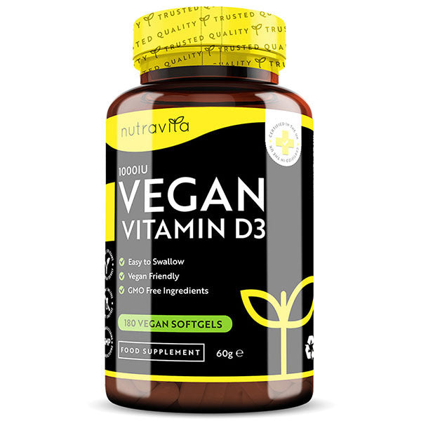 Nutravita Vegan Vitamin D3 1000iu 25µg - 180 Softgels GOODS Superdrug   