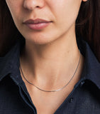 Astrid & Miyu sterling silver box chain necklace 40cm - British product