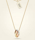 Cartier mixed gold and diamond trinity necklace 50cm, imported from the UK