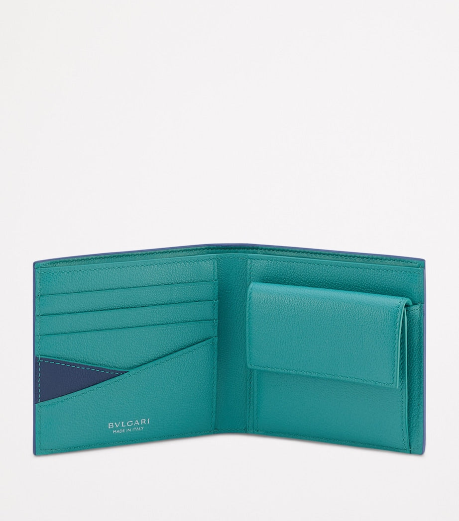Bvlgari compact bifold wallet grained calfskin - British product