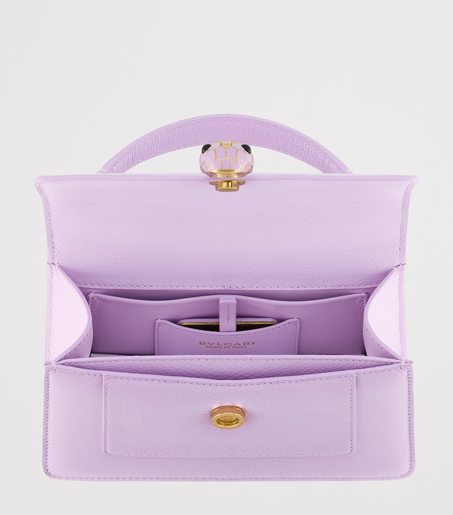 Bvlgari Serpenti Forever mini top-handle bag in karung leather (British brand)