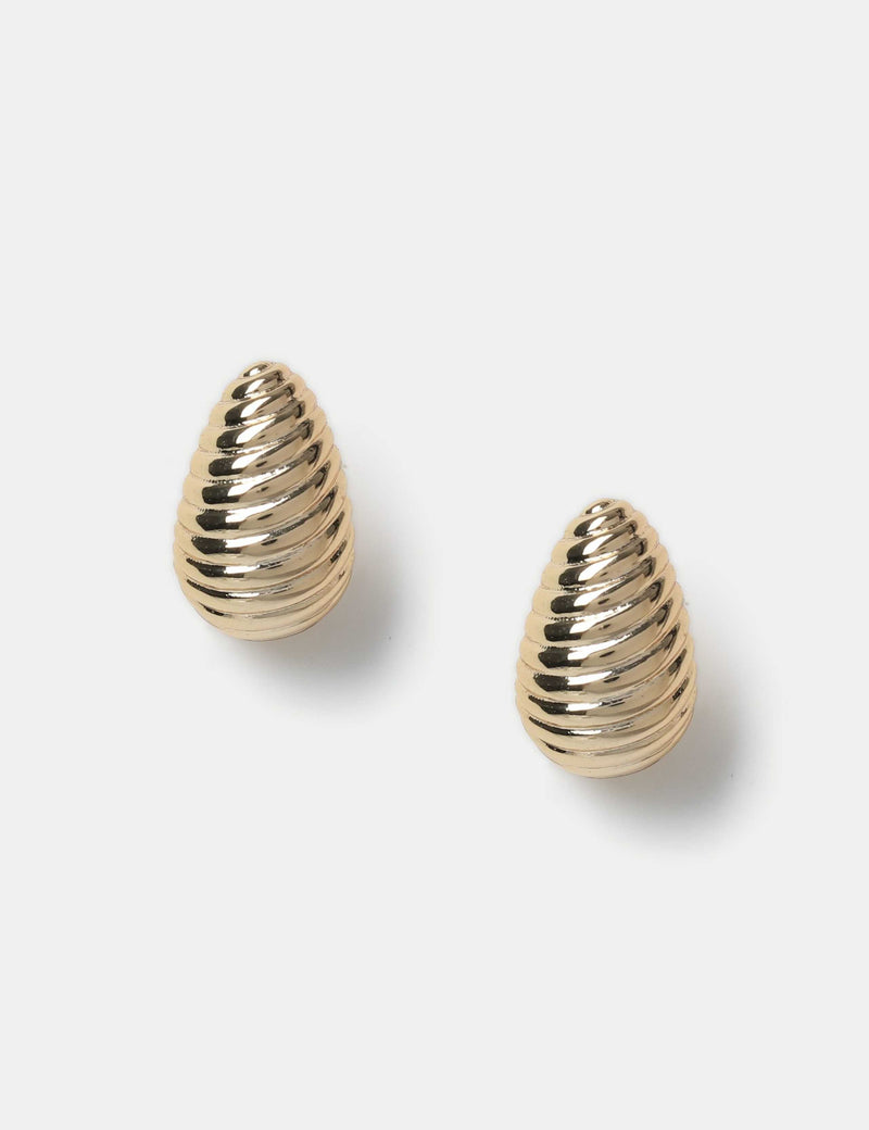 14k gold plated dome hoop earrings 1cm, UK version
