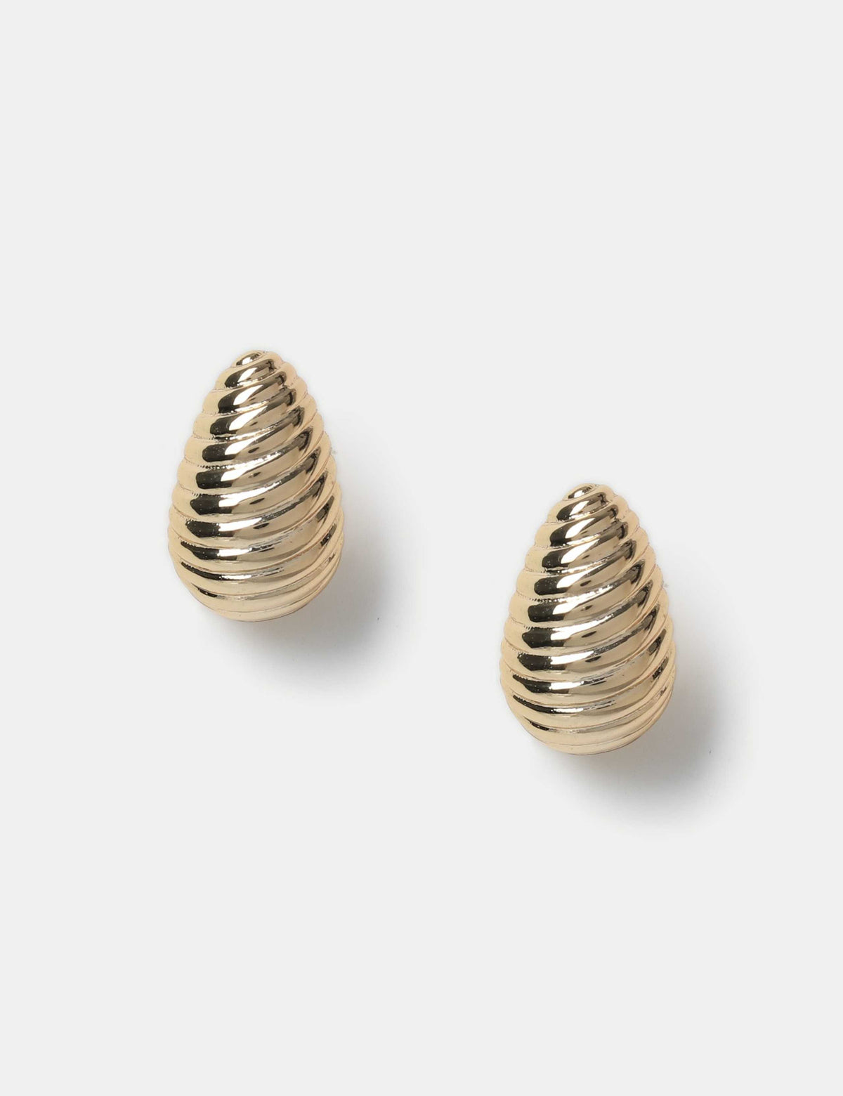 14k gold plated dome hoop earrings 1cm, UK version