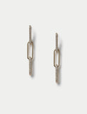 Gold plated link drop earrings 40cm - British product