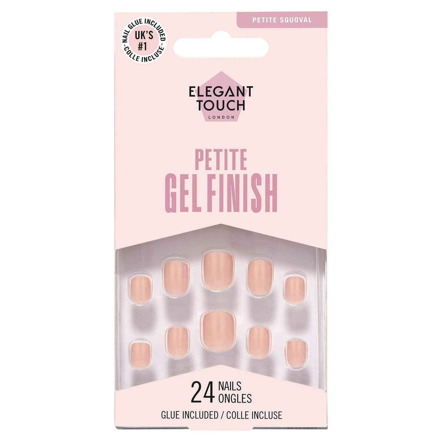 Elegant Touch London peach tea gel nails 24 set - British product