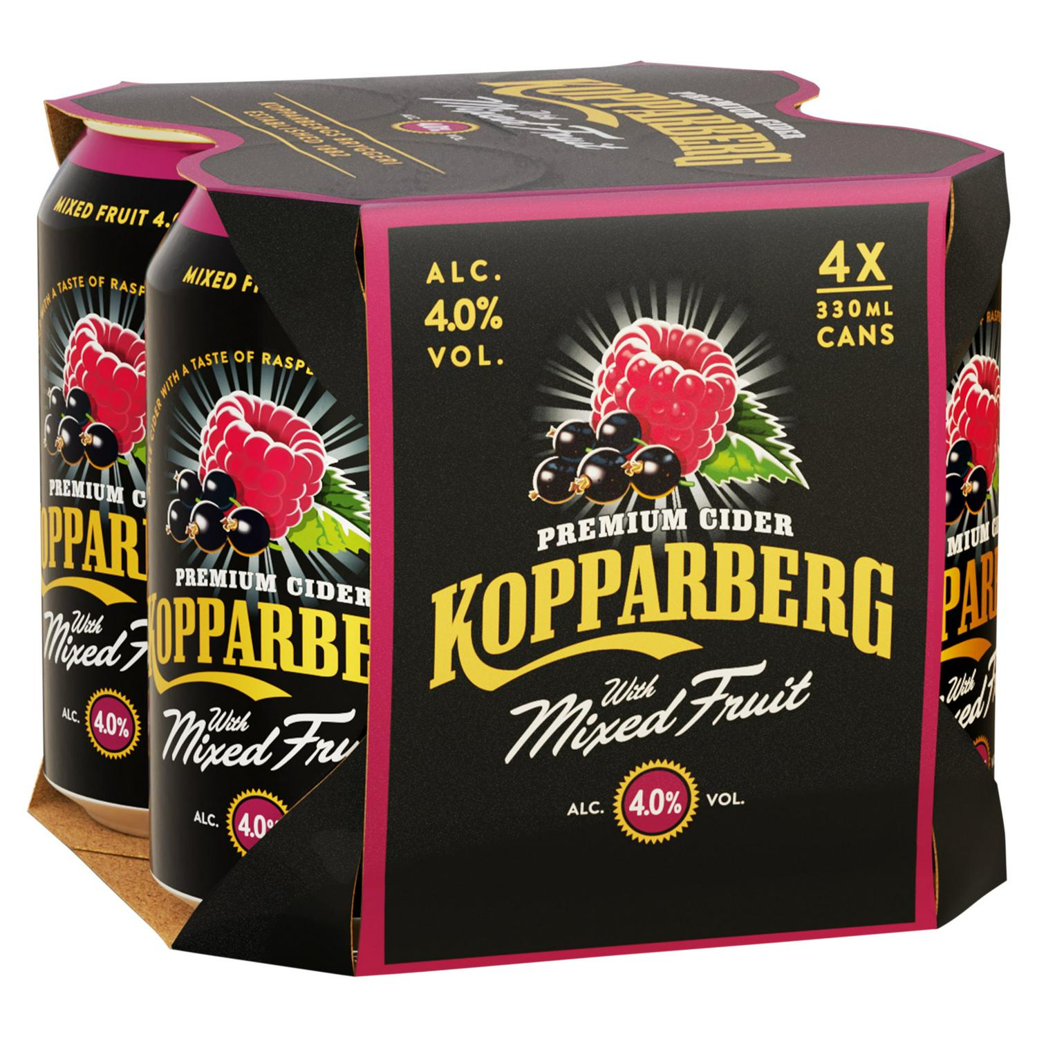Kopparberg Mixed Fruit Can 4x330ml