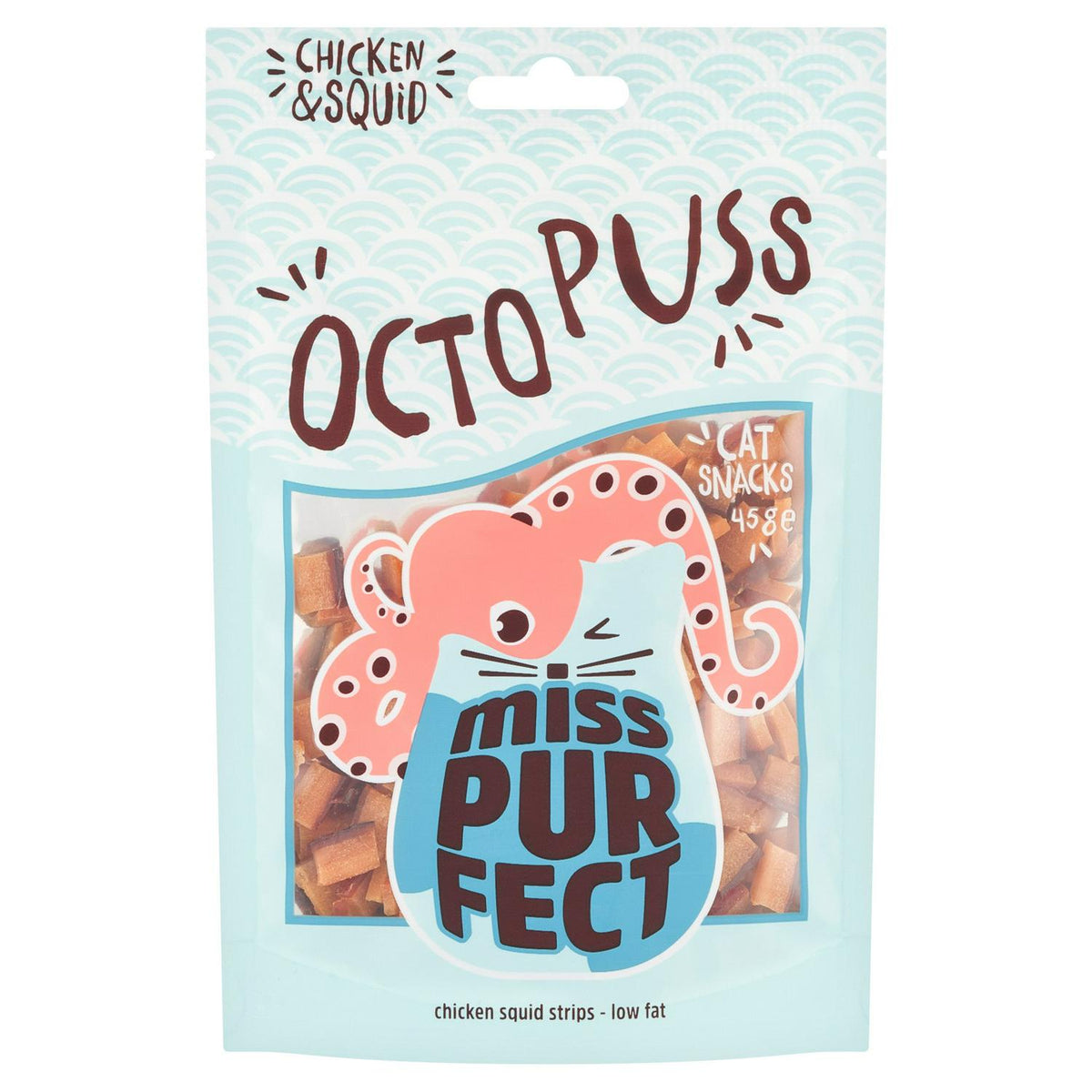 Miss Purfect Octopuss Chicken & Squid Strips Cat Treats 45g